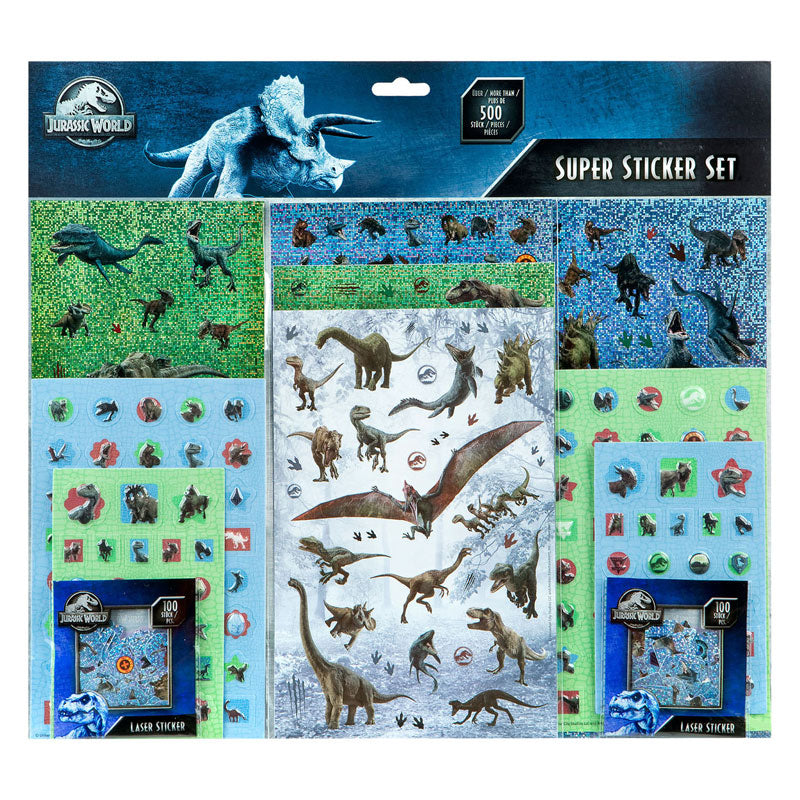 Undercover super stickerset jurassic world