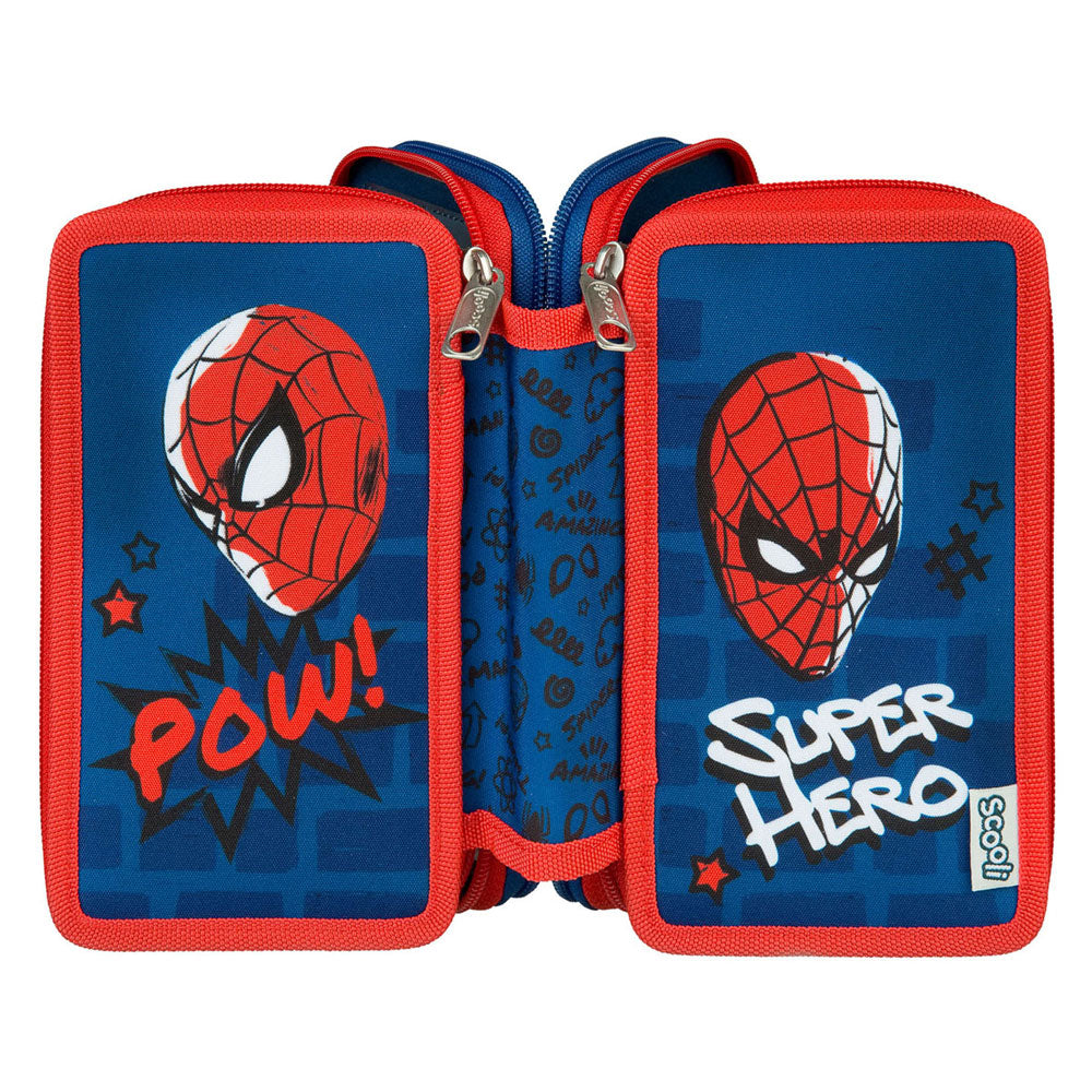 Undercover 3-vaks gevulde etui spiderman
