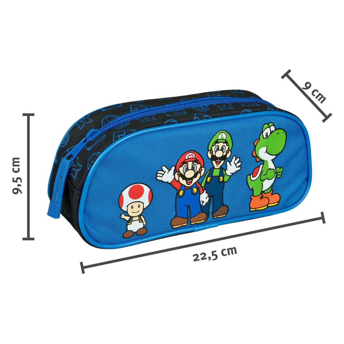Undercover etui super mario blauw met rits