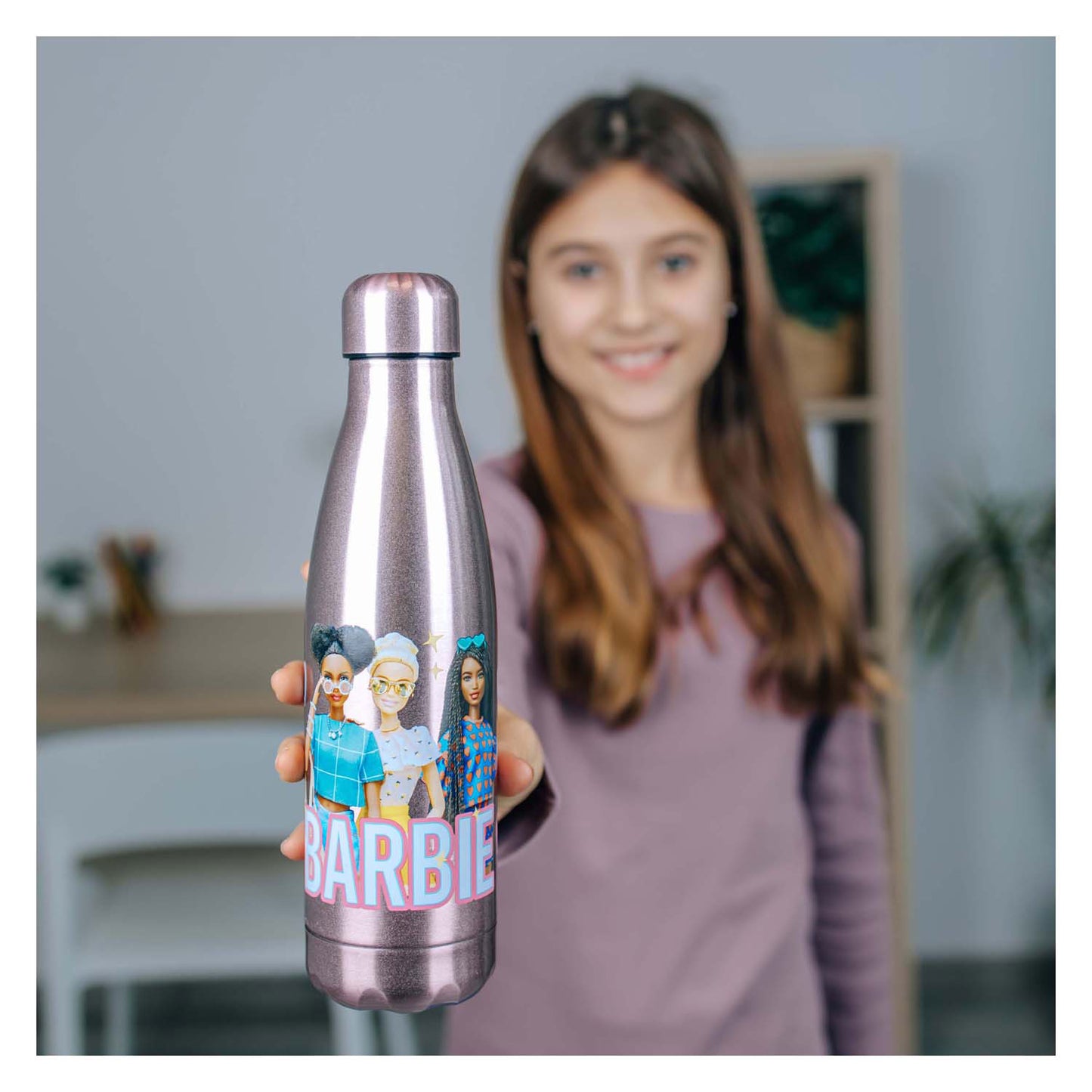 Undercover barbie drinkfles rvs 450ml multicolor kindvriendelijk.