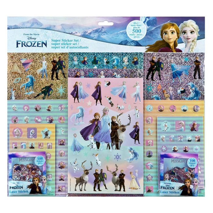 Merkloos sans marque super stickerset disney frozen, 500dlg.