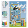 Undercover bluey kleurset kleurblok met potloden en stickers voor kinderen.