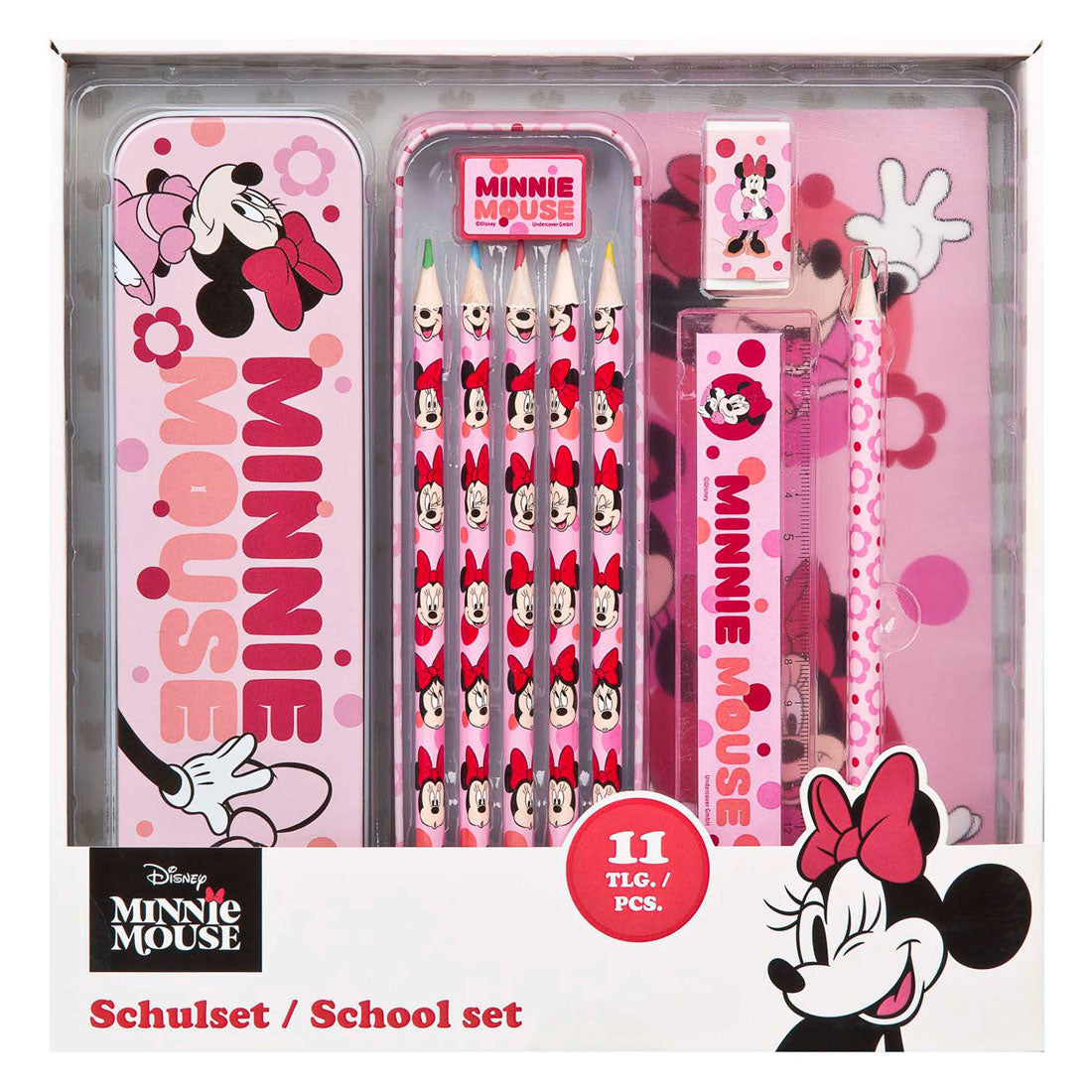 Disney schrijfwaren set minnie mouse - 11dlg.