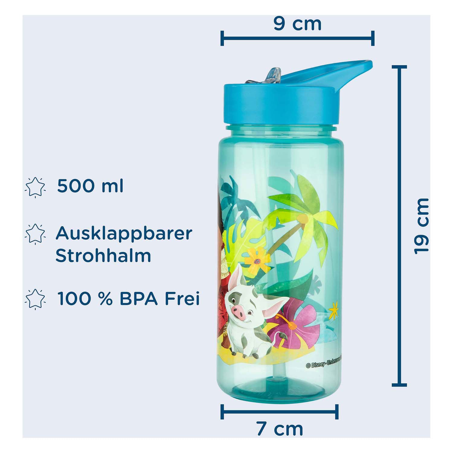Undercover aero drinkfles vaiana - 500ml