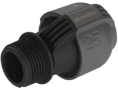 Gardena verbindingsstuk 25 mm x 1 buitendraad (zwart grijs, 2763-20)