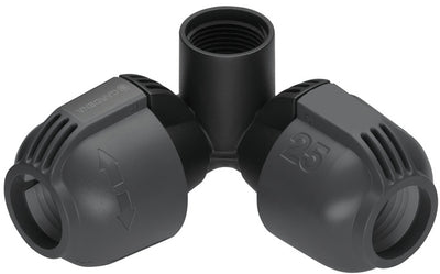 Gardena hoekstuk 25 mm x 3 4 binnendraad verbinding (zwart grijs)