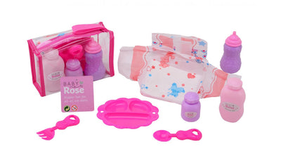 Johntoy baby rose verzorgset in tas