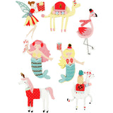Https: www.cchobby.nl 3d-stickers-flamingo-lama-zeemeermin-h-50-60-mm-b-30-45-mm-dikte-7-mm-7-stuk-1-doos - afbeelding 1