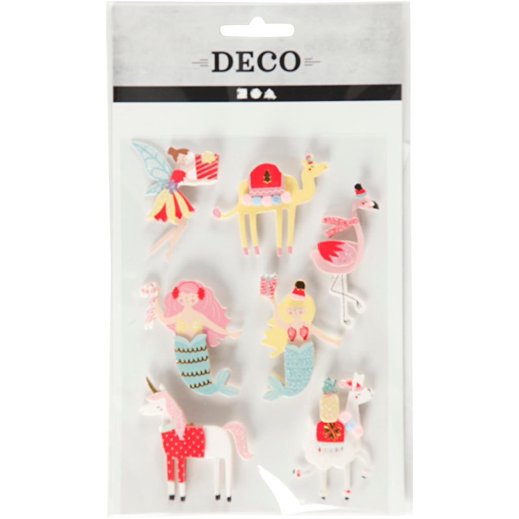 Https: www.cchobby.nl 3d-stickers-flamingo-lama-zeemeermin-h-50-60-mm-b-30-45-mm-dikte-7-mm-7-stuk-1-doos