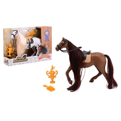 Johntoy john toy paardenset borstelen groot
