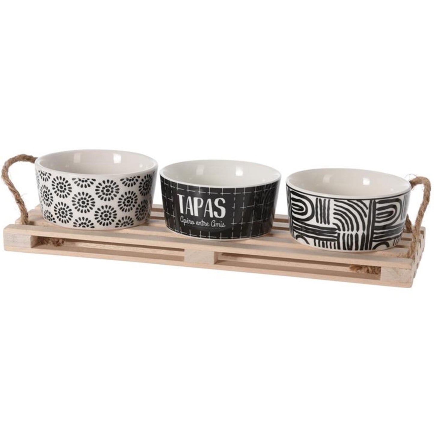 Excellent houseware serveerset op pallet 4-delig 28,5x10x6cm