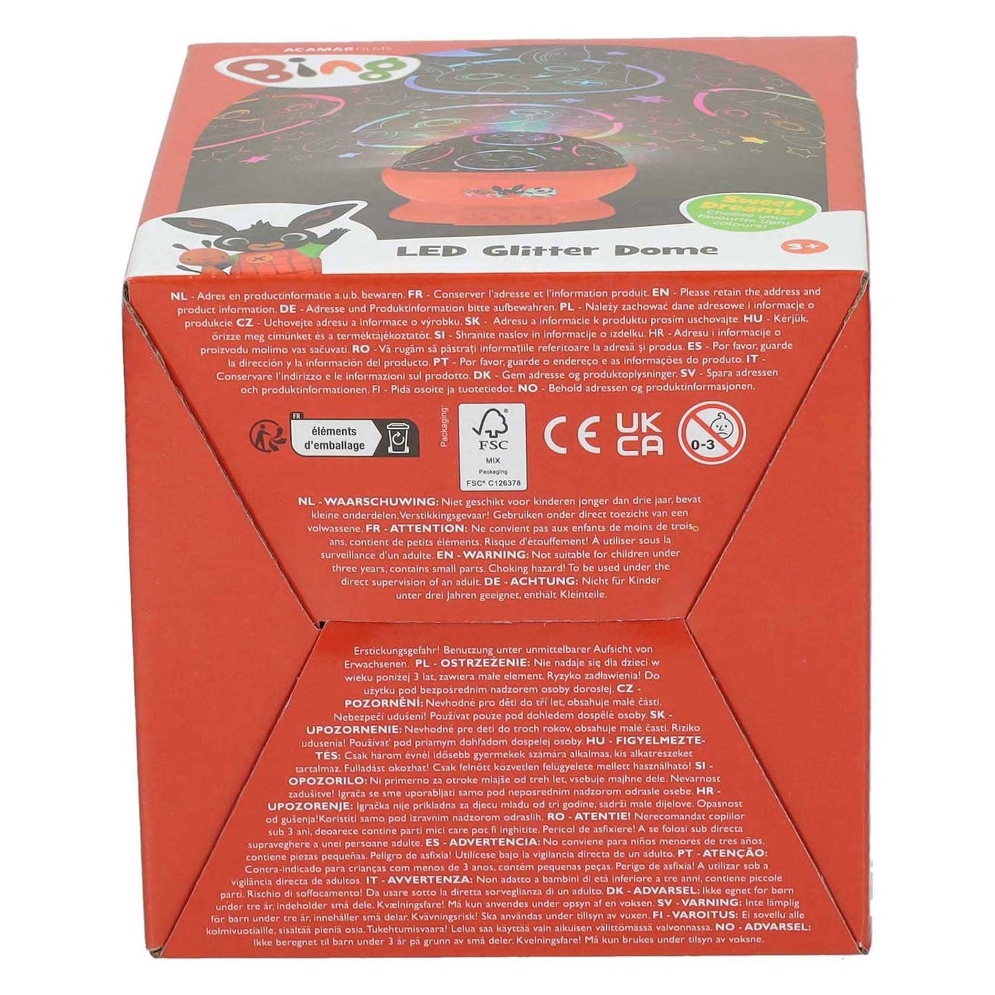 Speelgoedland bing led glitter dome