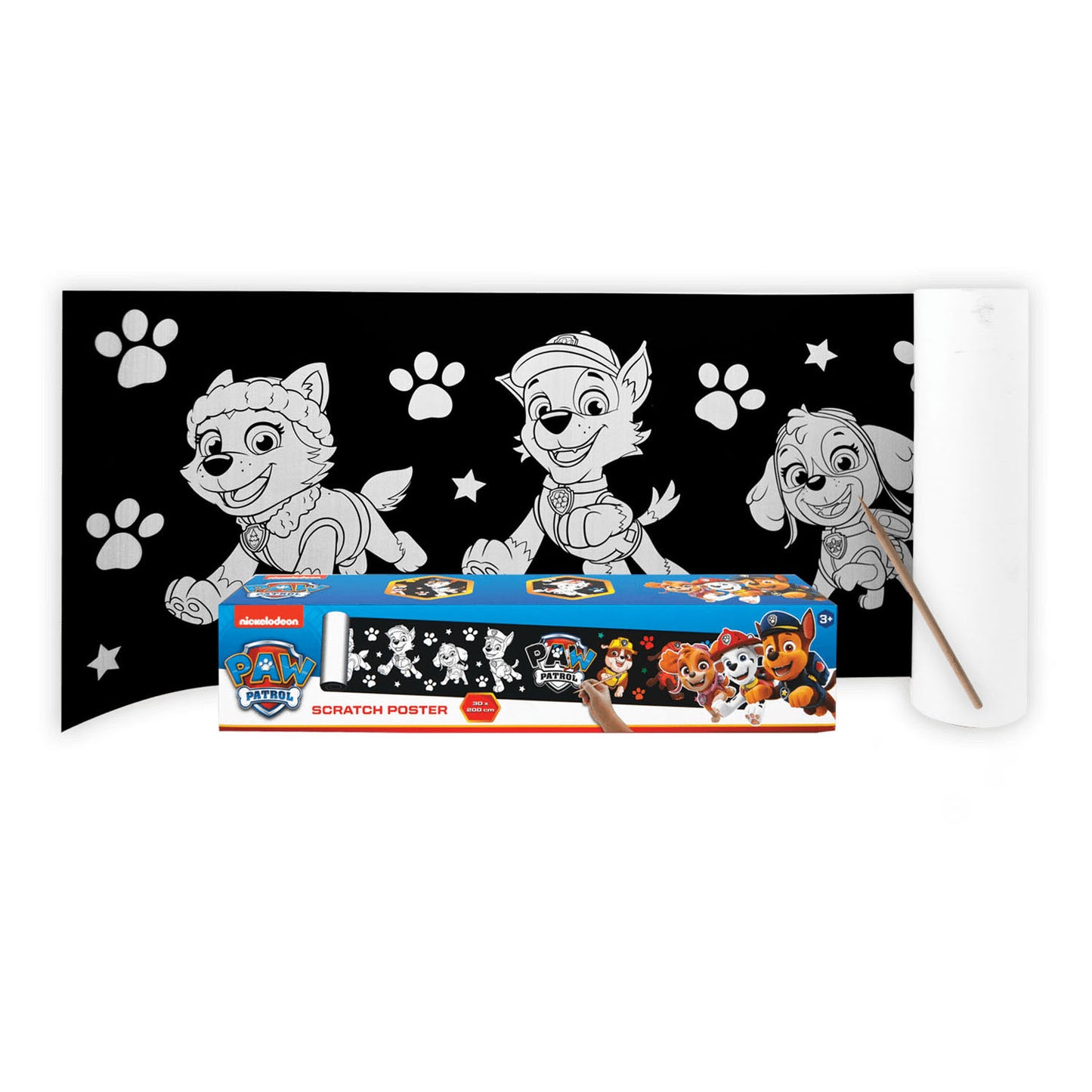 Speelgoedland paw patrol scratch poster