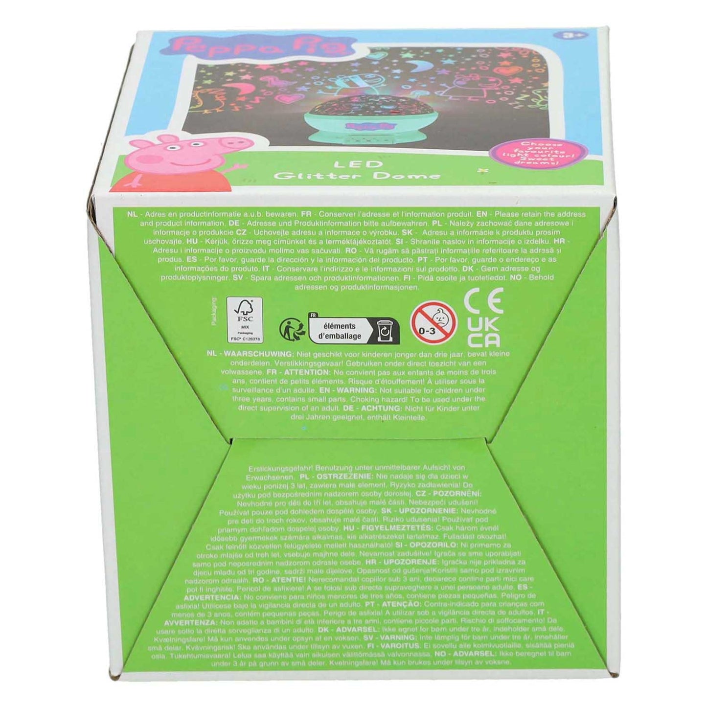 Speelgoedland peppa pig ledlamp glitter dome