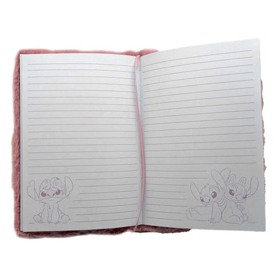 Merkloos sans marque stitch pluche notitieboek stitch angel.
