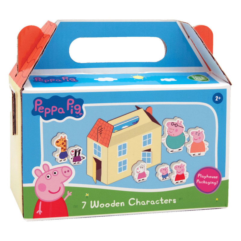 Peppa pig houten speelfiguren set - 7dlg.