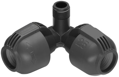 Gardena hoekstuk 25 mm x 1 2 buitendraad verbinding (zwart grijs, 2782-20)