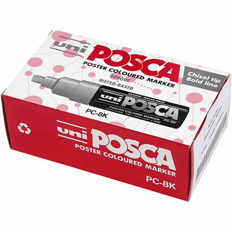 Http: www.cchobby.nl posca-marker-afm-pc-8k-lijndikte-8-mm-breed-semi-dekkend-diverse-kleuren-6-stuk-1-doos