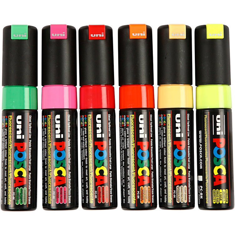 Http: www.cchobby.nl posca-marker-afm-pc-8k-lijndikte-8-mm-breed-semi-dekkend-diverse-kleuren-6-stuk-1-doos