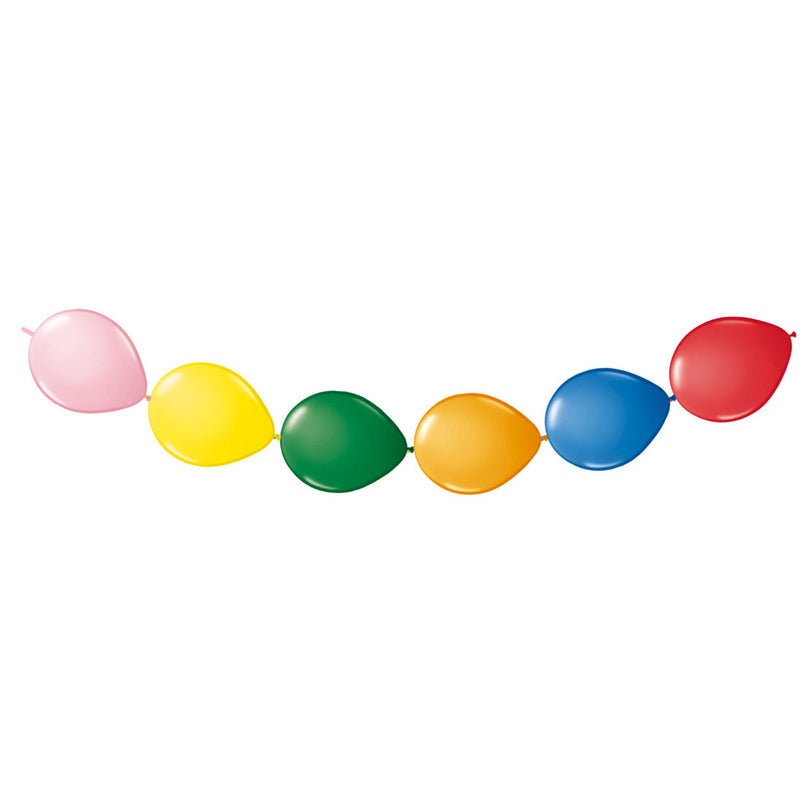 Folat bv gekleurde knoopballonnen, 8st.