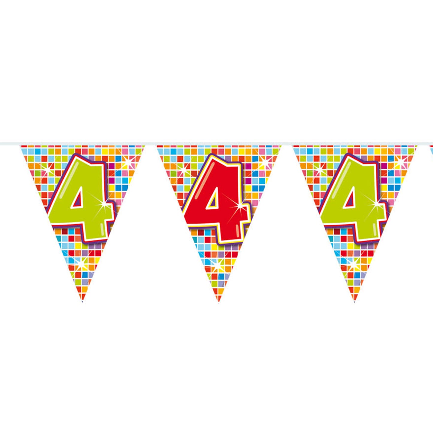 Folat bv mini vlaggenlijn blocks 4 jaar, 3mtr.