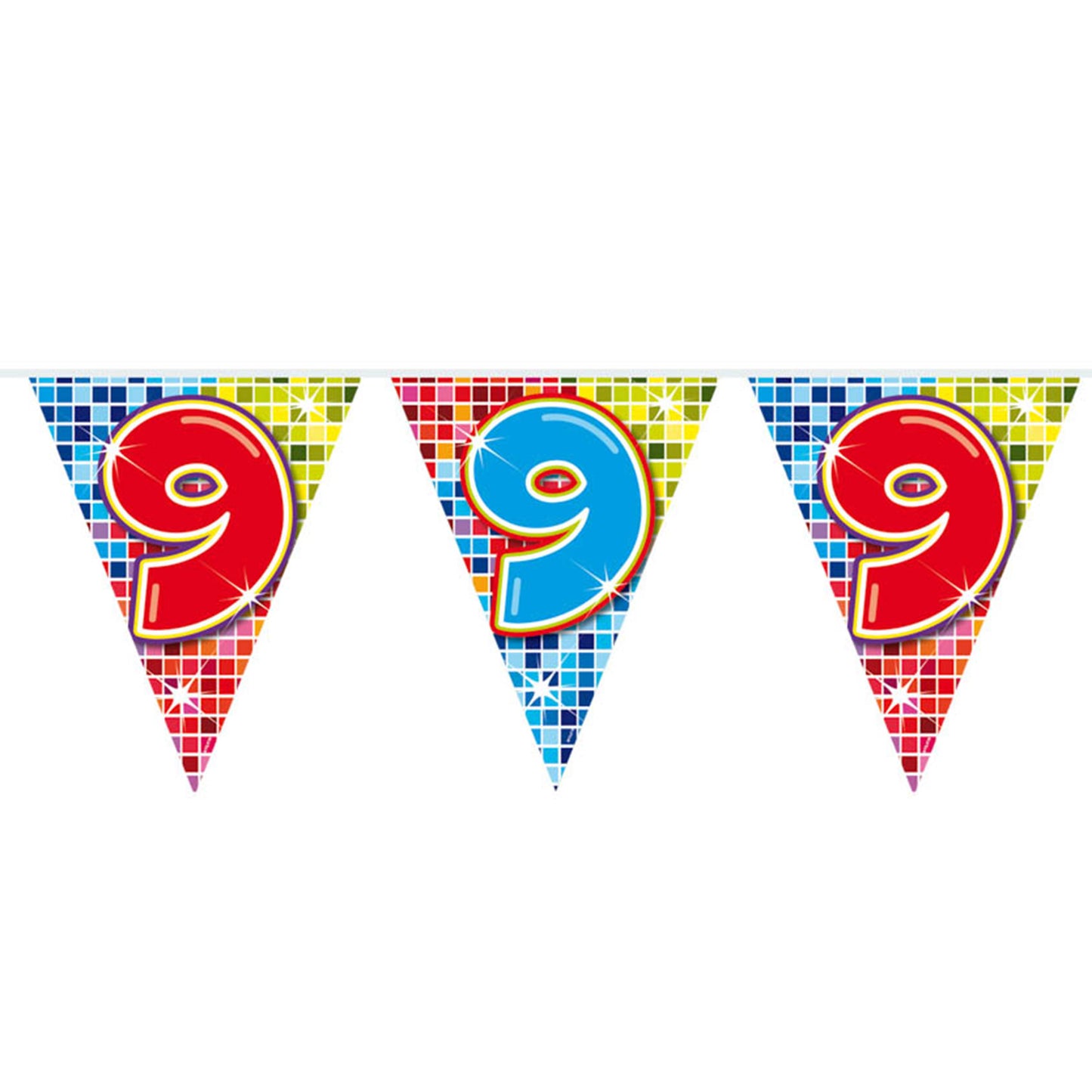 Folat bv mini vlaggenlijn blocks 9 jaar, 3mtr.