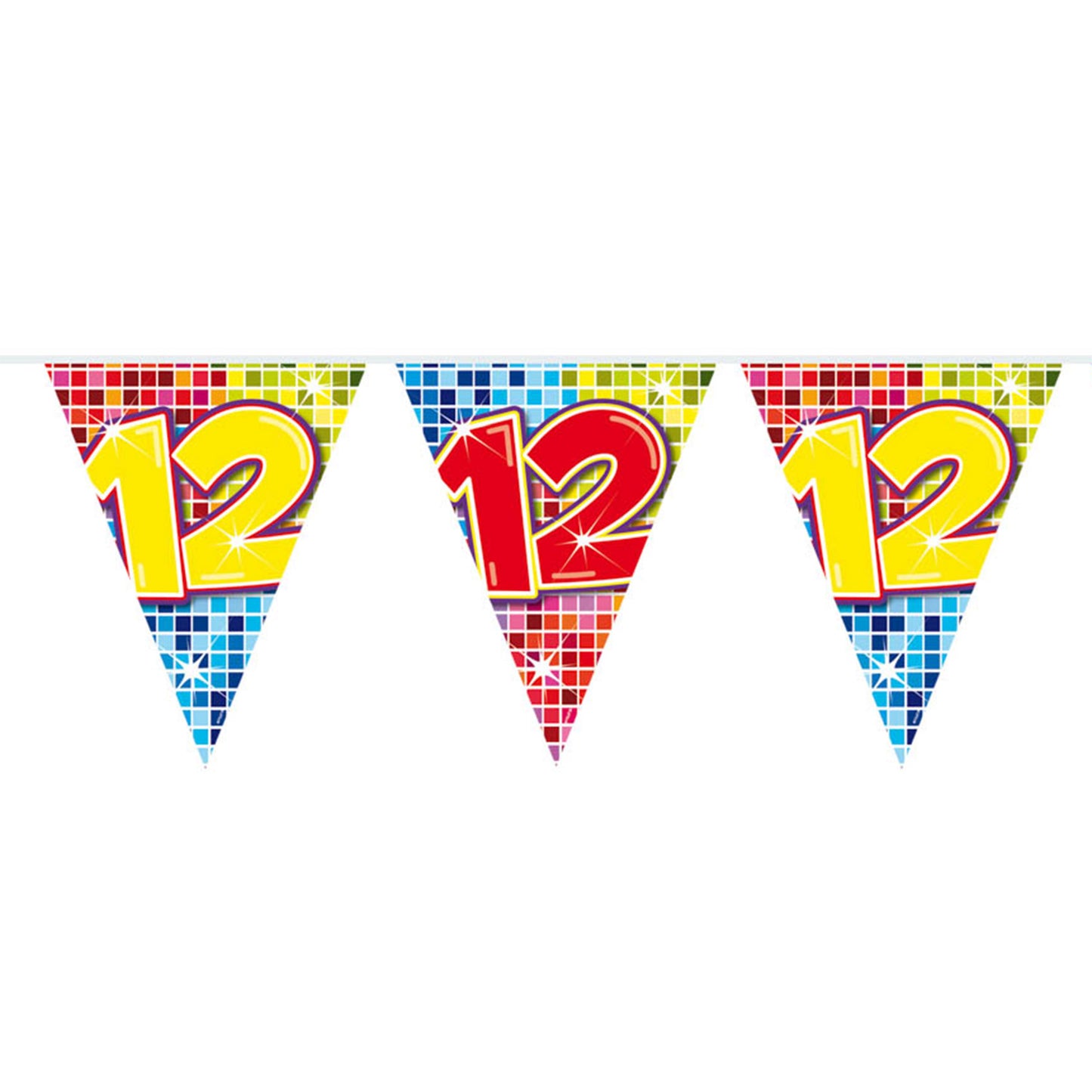 Folat bv mini vlaggenlijn blocks 12 jaar, 3mtr.