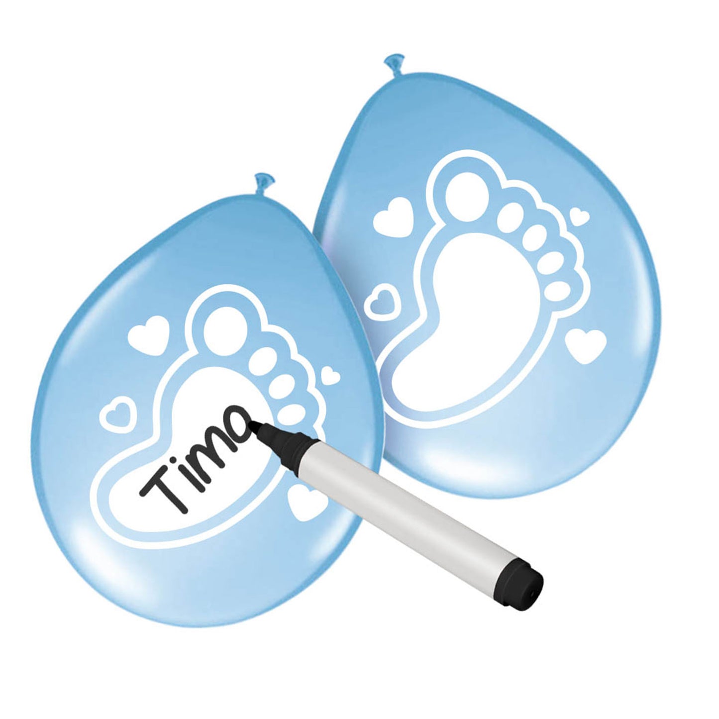 Folat bv beschrijfbare ballonnen geboorte jongen, 6st.