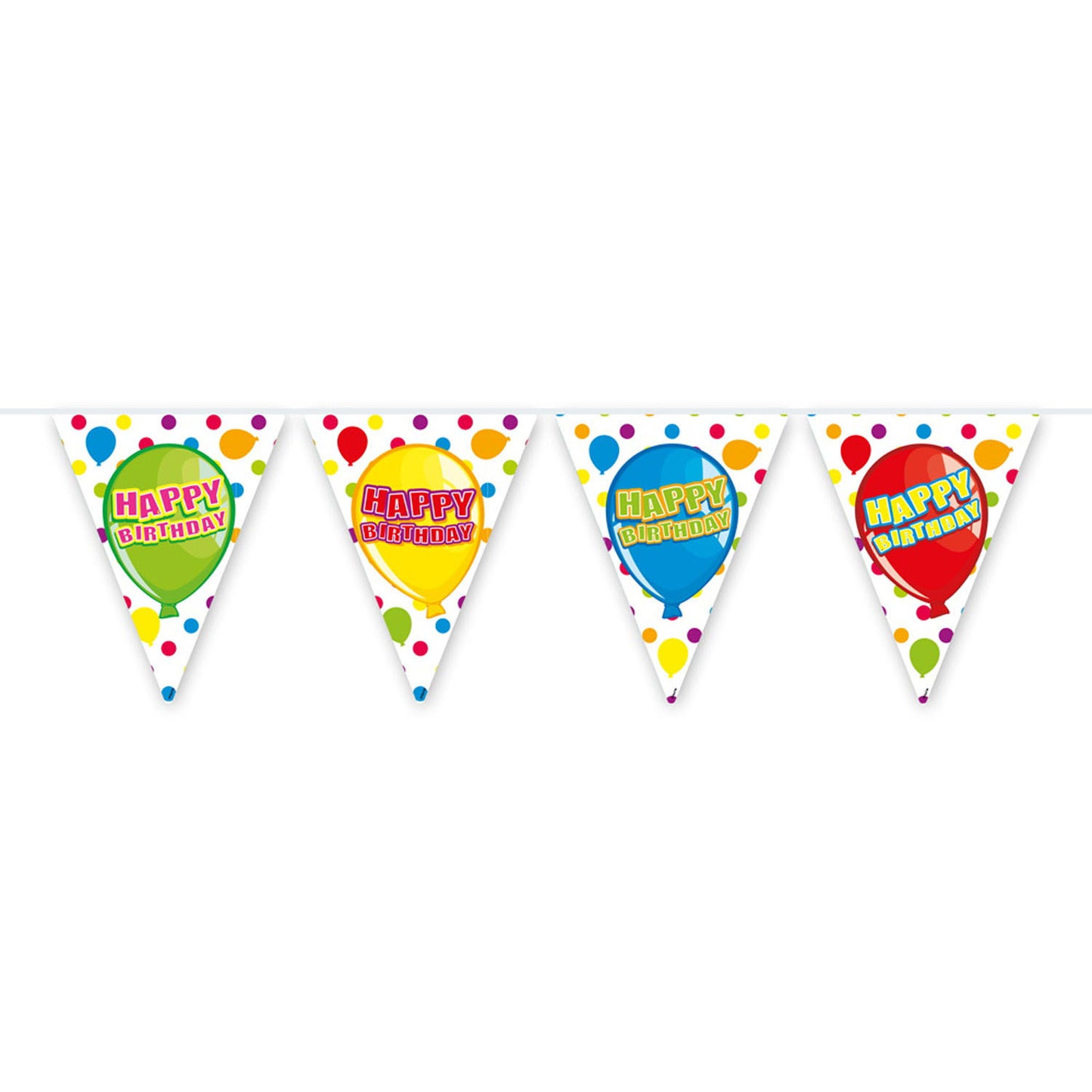 Folat bv vlaggenlijn happy birthday, 6mtr.