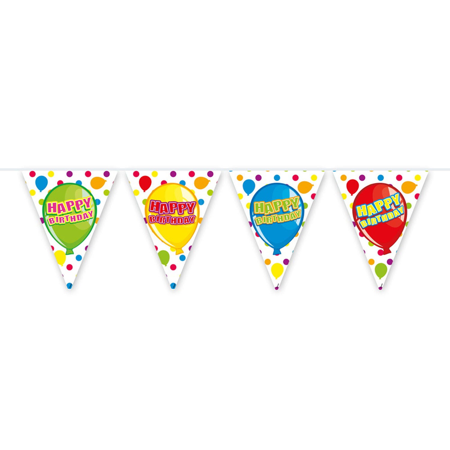 Folat bv vlaggenlijn happy birthday, 6mtr.