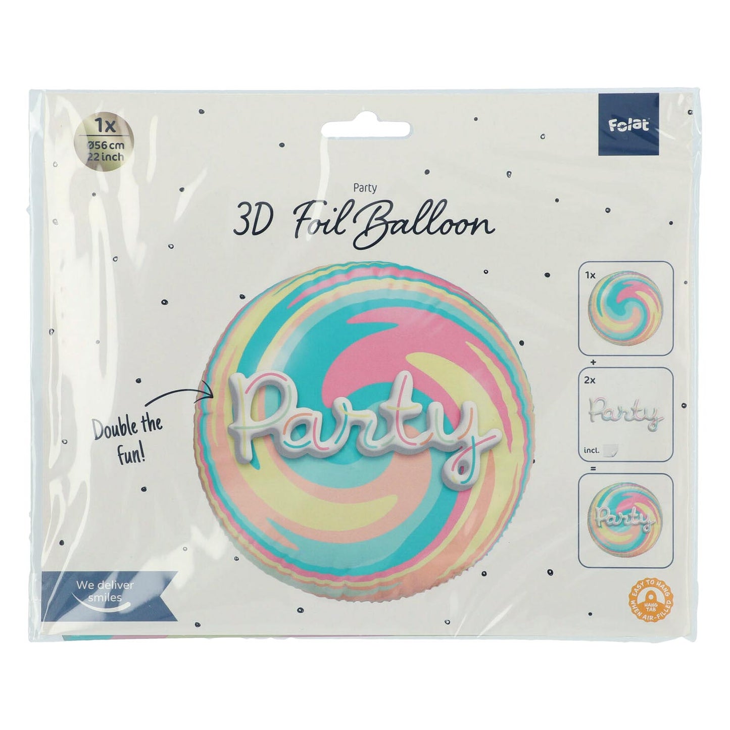 3D Folieballon 'Party' 56cm