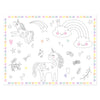 Inkleurbare Placemats Unicorns Rainbows, 6st.