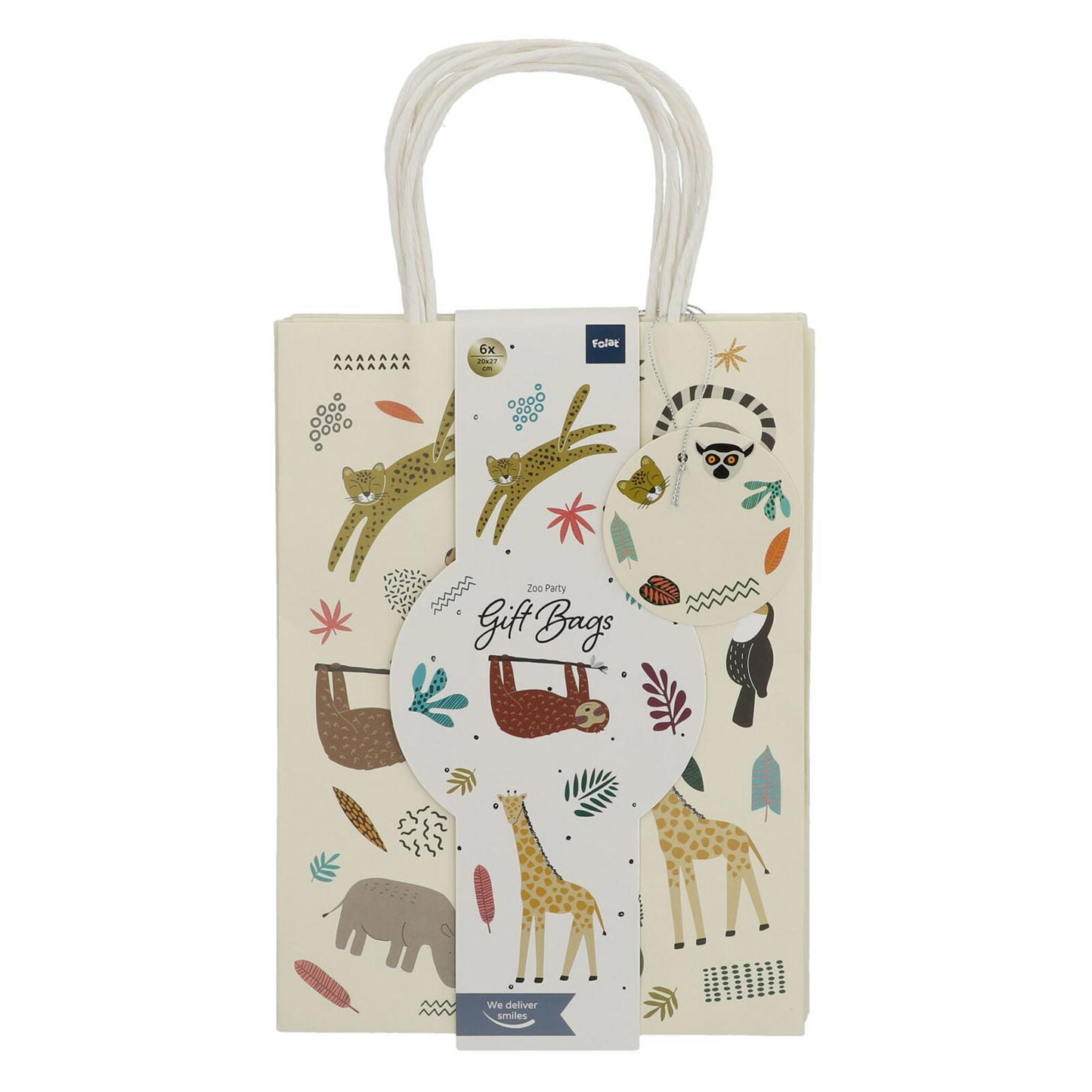 Folat bv uitdeelzakjes wilde dieren, 6st.