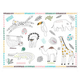 Folat bv inkleurbare placemats wilde dieren 6st. - afbeelding 1