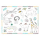 Folat bv inkleurbare placemats wilde dieren 6st.