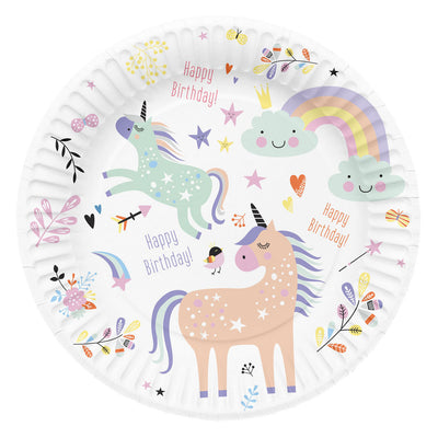 Folat bv borden unicorns rainbows, 8st.