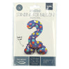 Folat bv staande folieballon colorful dots cijfer 2 - 72cm