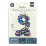 Folat bv staande folieballon colorful dots cijfer 9 - 72cm - afbeelding 2