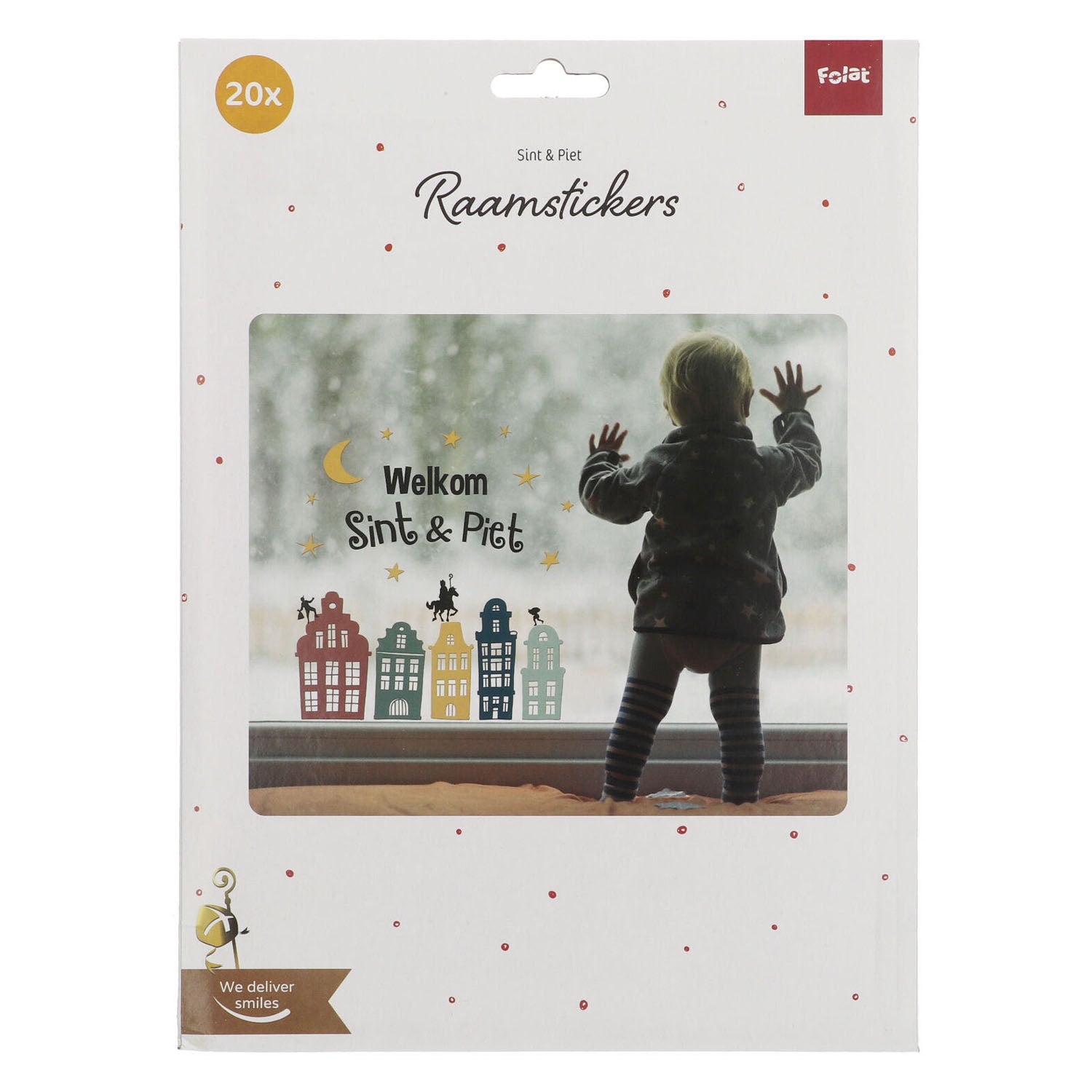 Folat bv raamstickers welkom sint piet