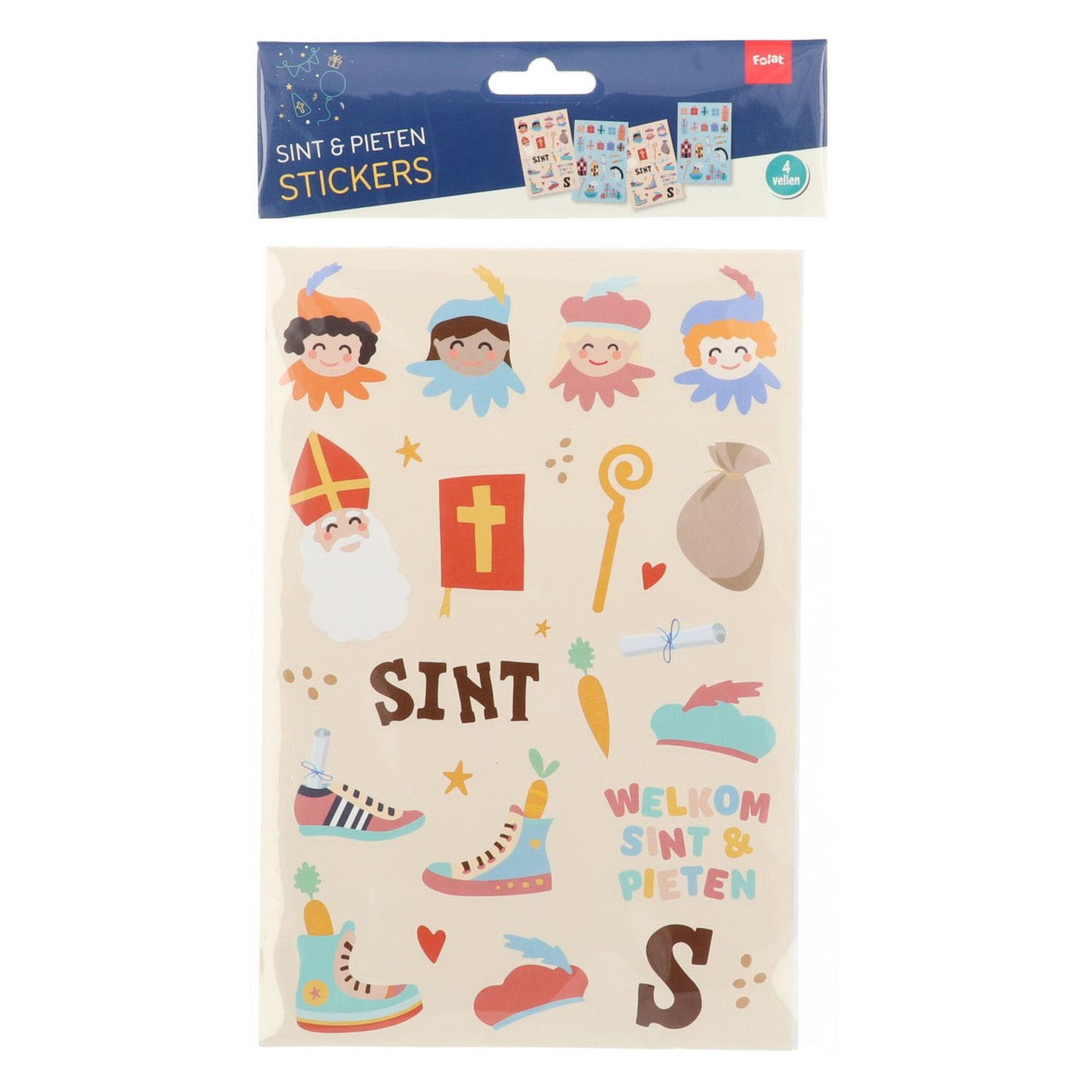 Folat bv stickers sinterklaasfiguren, 49st.