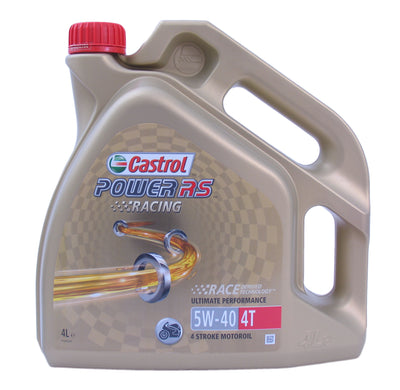 Castrol Olie Power RS Racing 4T 5W-40 fles à 4 liter