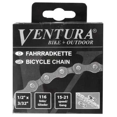 Ventura Ketting FD1002A - 6 7sp - 1 2 x 3 32 - 116 schakels - grijs