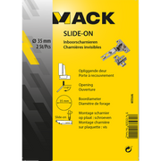 Mack 1015220 - 2 inboorscharnieren slide on 35mm 110° opliggende deur | 10 stuks - afbeelding 2