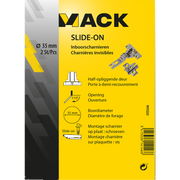 Mack 1015222 - 2 inboorscharnieren slide on 35mm 110° half opliggende deur | 10 stuks - afbeelding 2