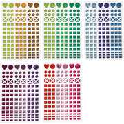 Https: www.cchobby.nl mozaiek-stickers-d-8-14-mm-vel-11x16-5-cm-diverse-kleuren-10-vel-1-doos - afbeelding 1