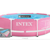 Intex Pink Metal Frame zwembad 244 x 76 cm met filterpomp