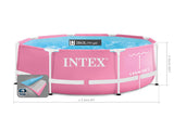 Intex Pink Metal Frame zwembad 244 x 76 cm met filterpomp - afbeelding 2
