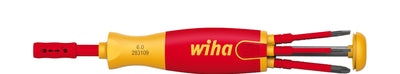 Wiha schroevendraaier met bitmagazijn liftup electric (rood geel, 7-delig)