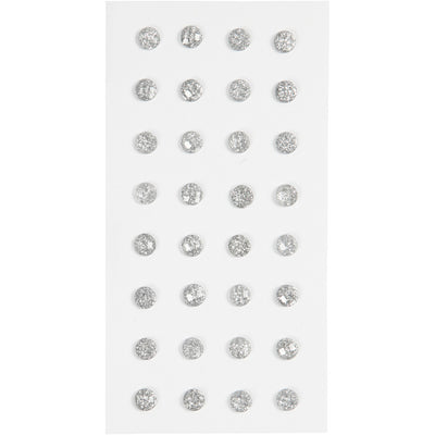 Creativ company strasstenen, d 8 mm, zilver, 32 stuk 1 doos