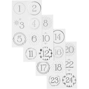 Https: www.cchobby.nl kerstkalender-cijfer-stickers-d-40-mm-vel-9x14-cm-zilver-wit-4-vel-1-doos - afbeelding 1